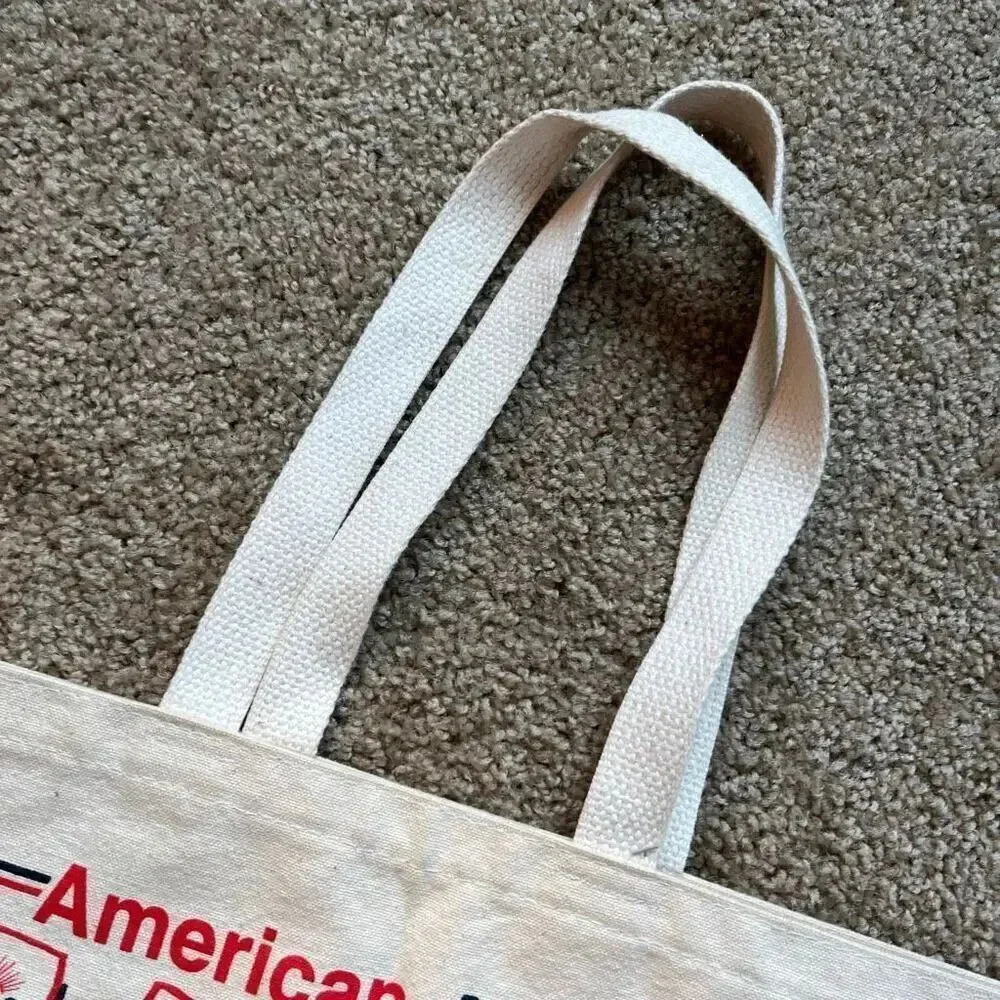 VTG 80s 90s American Airlines x Avis Canvas Travel Tote Bag Double Sided